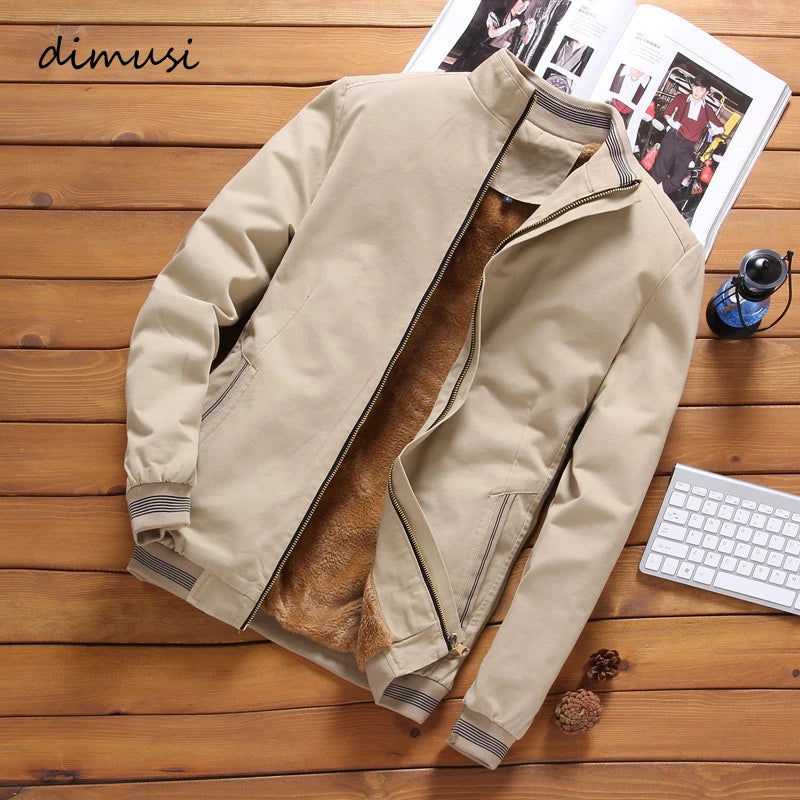 Jaqueta Bomber Dublin - Casaco Masculino Estilo Militar com Forro de Fleece, Quente e Corta-Vento