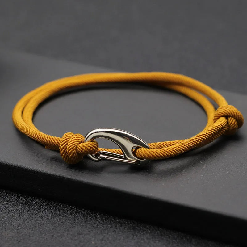 Pulseira Masculina Brigantium – Liga de Zinco com Cordão Trançado e Fecho Lagosta Estilo Geométrico