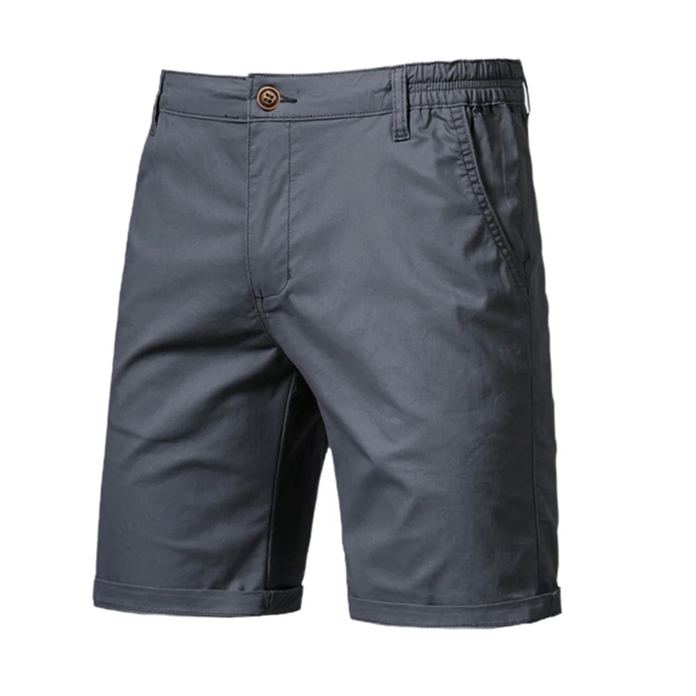 Bermuda Masculina Aithofel – Algodão Casual Social com Elástico Verão Praia