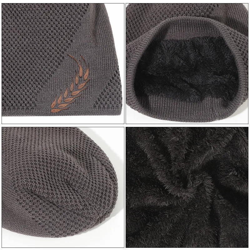 Gorro Leaf Premiun - Malha Espessa com Forro Polar, Térmico