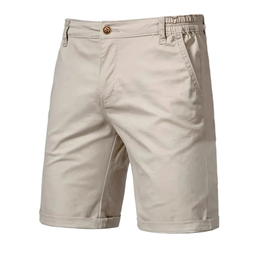 Bermuda Masculina Aithofel – Algodão Casual Social com Elástico Verão Praia