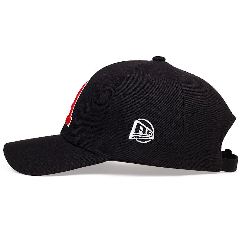 Boné Letra A - Estilo Baseball em Algodão, Ajustável, para Homens e Mulheres, Snapback, Estilo Hip-Hop