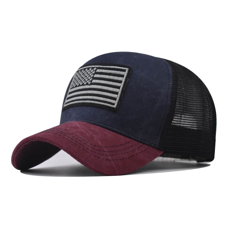 Boné Tático Patriot - Estilo Militar com Bandeira Americana, Feito em Algodão, Ajustável, Ideal para Esportes e Atividades ao Ar Livre