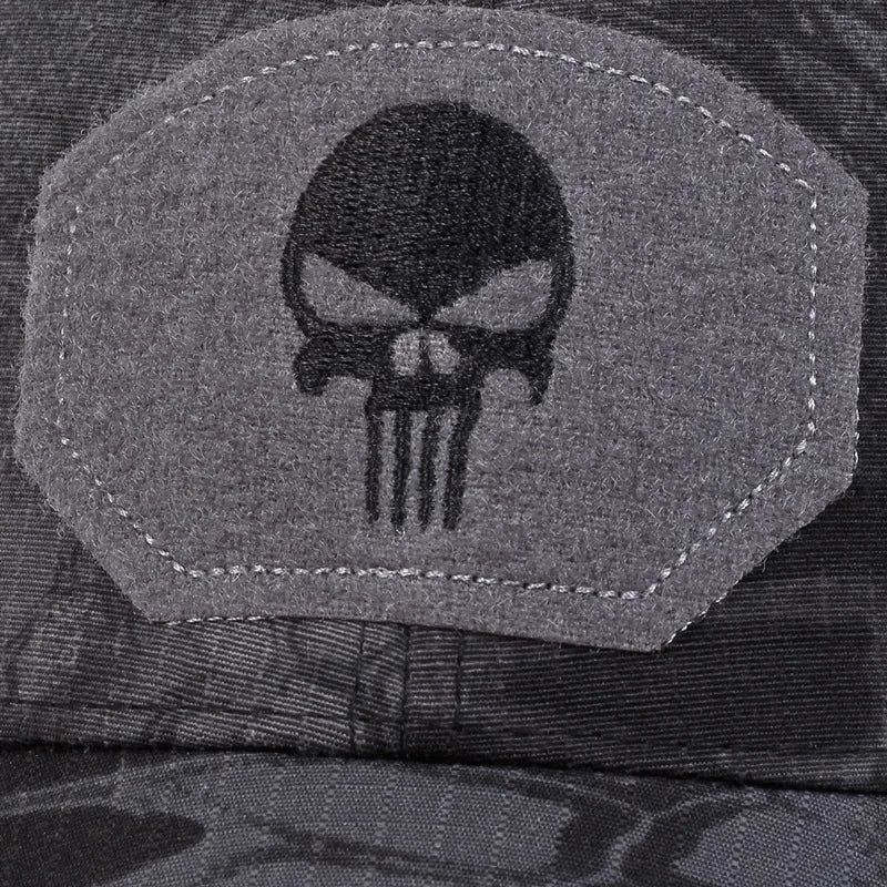 Boné Tático Skull – Militar Airsoft Ajustável com Tela Respirável e Aba Curva