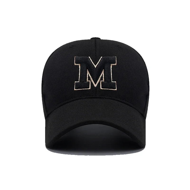 Boné Embroidery M - Baseball em Algodão com Bordado Tridimensional, Estilo Casual e Esportivo, Ajustável, Modelo de Aba Curva