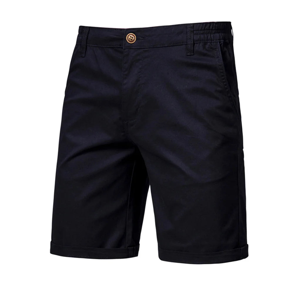 Bermuda Masculina Aithofel – Algodão Casual Social com Elástico Verão Praia