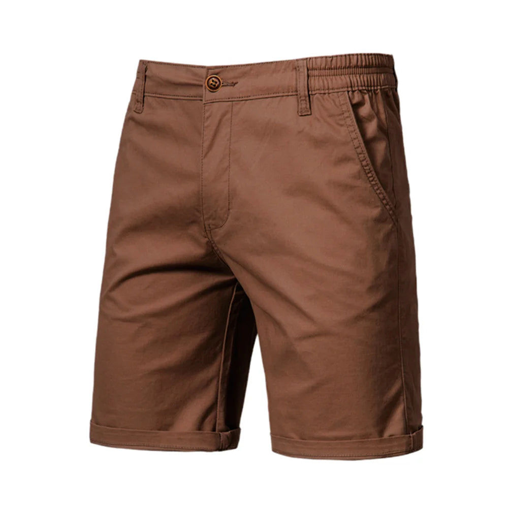 Bermuda Masculina Aithofel – Algodão Casual Social com Elástico Verão Praia