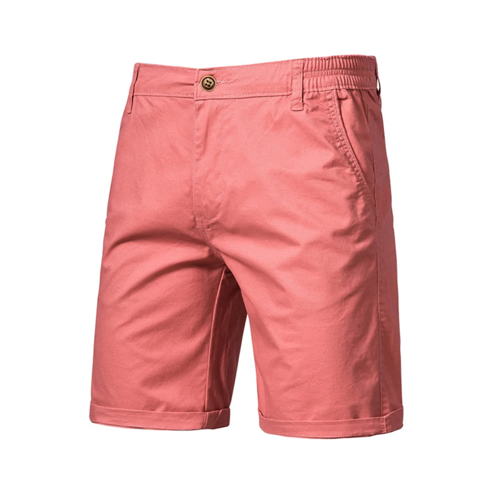 Bermuda Masculina Aithofel – Algodão Casual Social com Elástico Verão Praia