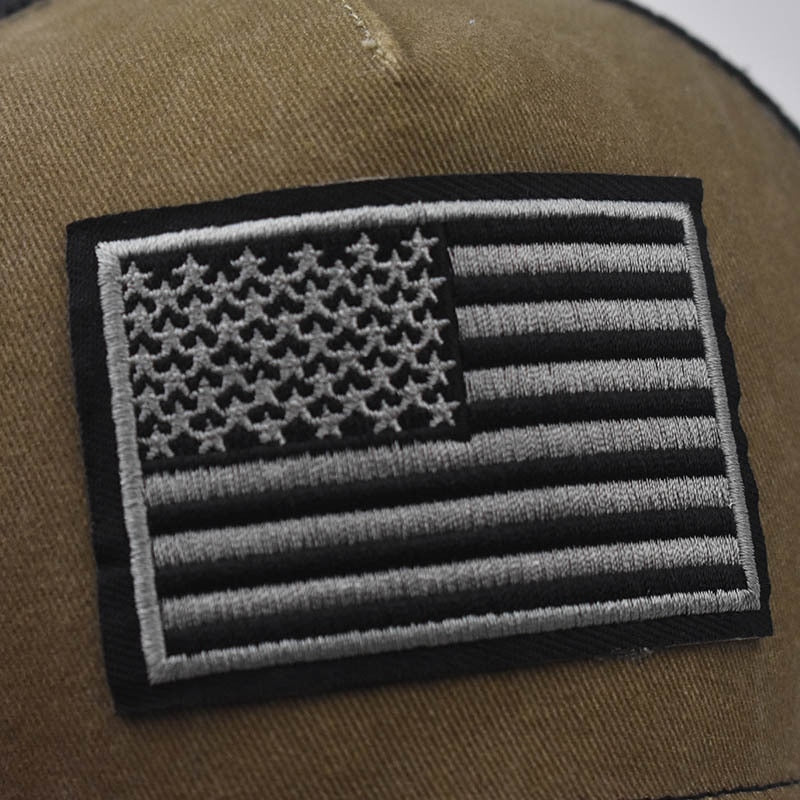 Boné Tático Patriot - Estilo Militar com Bandeira Americana, Feito em Algodão, Ajustável, Ideal para Esportes e Atividades ao Ar Livre