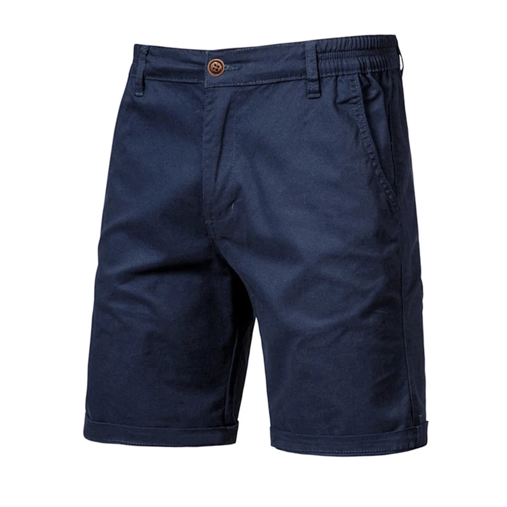 Bermuda Masculina Aithofel – Algodão Casual Social com Elástico Verão Praia
