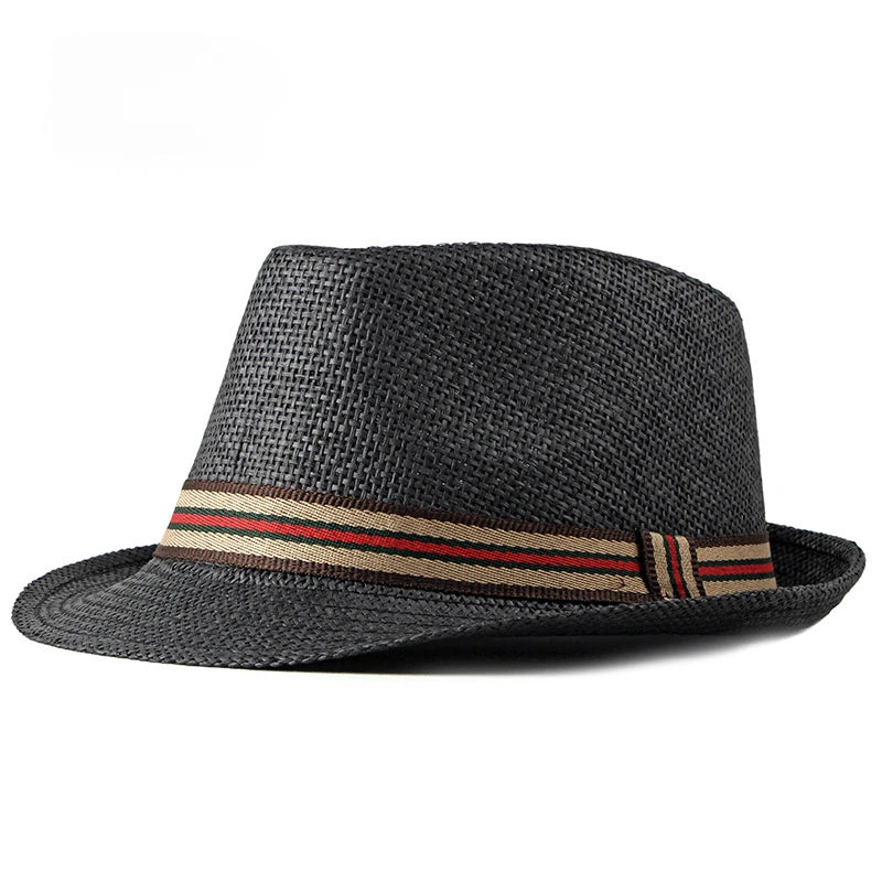 Chapéus de praia femininos na primavera verão britânico europeu e americano jazz chapéus homens fedoras chapéus de palha balde de viagem ao ar livre chapéus de sol
