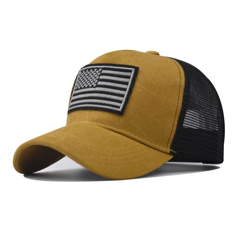 Boné Tático Patriot - Estilo Militar com Bandeira Americana, Feito em Algodão, Ajustável, Ideal para Esportes e Atividades ao Ar Livre
