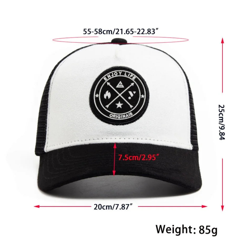 Boné Trucker de Verão – Malha Respirável Ajustável Estilo Snapback Unissex ‘Enjoy Life