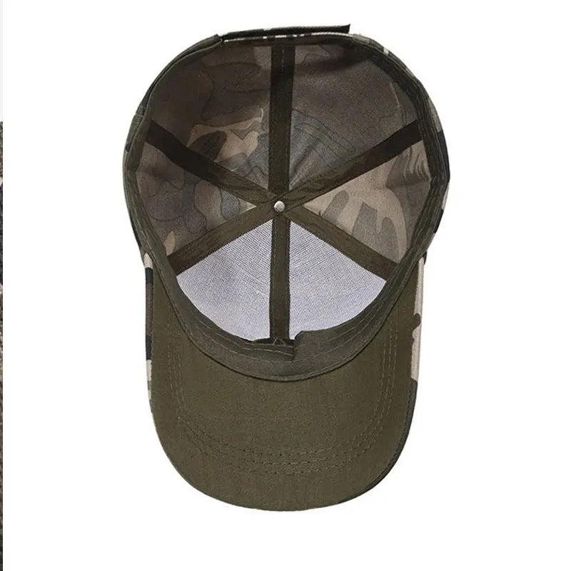 Boné Camuflado Esportivo – Proteção Solar Ajustável para Corrida e Outdoor Unissex
