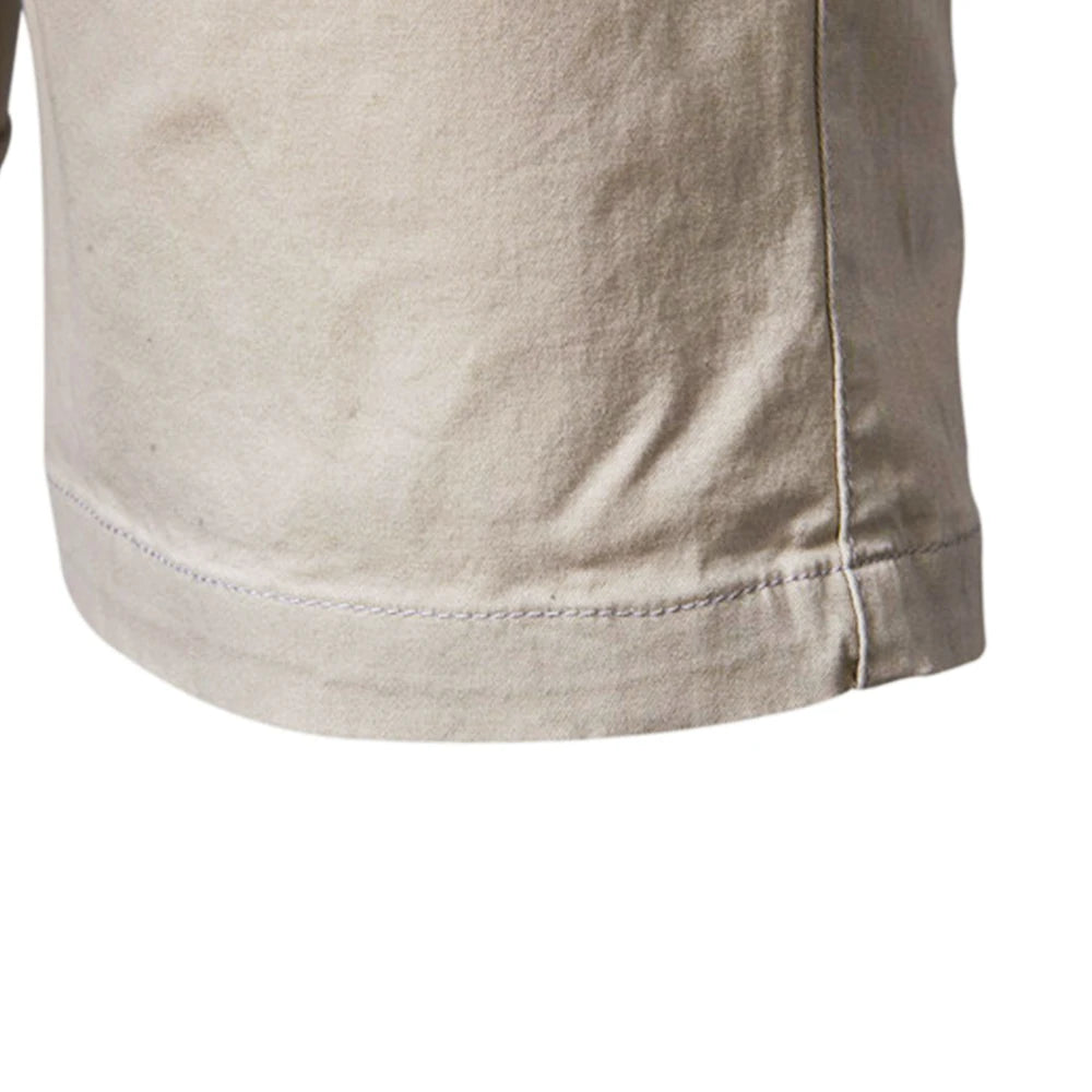 Bermuda Masculina Aithofel – Algodão Casual Social com Elástico Verão Praia