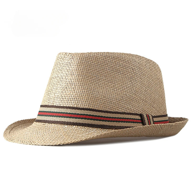 Chapéus de praia femininos na primavera verão britânico europeu e americano jazz chapéus homens fedoras chapéus de palha balde de viagem ao ar livre chapéus de sol