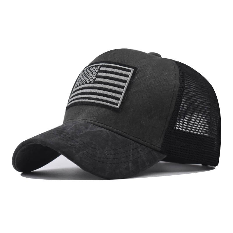 Boné Tático Patriot - Estilo Militar com Bandeira Americana, Feito em Algodão, Ajustável, Ideal para Esportes e Atividades ao Ar Livre