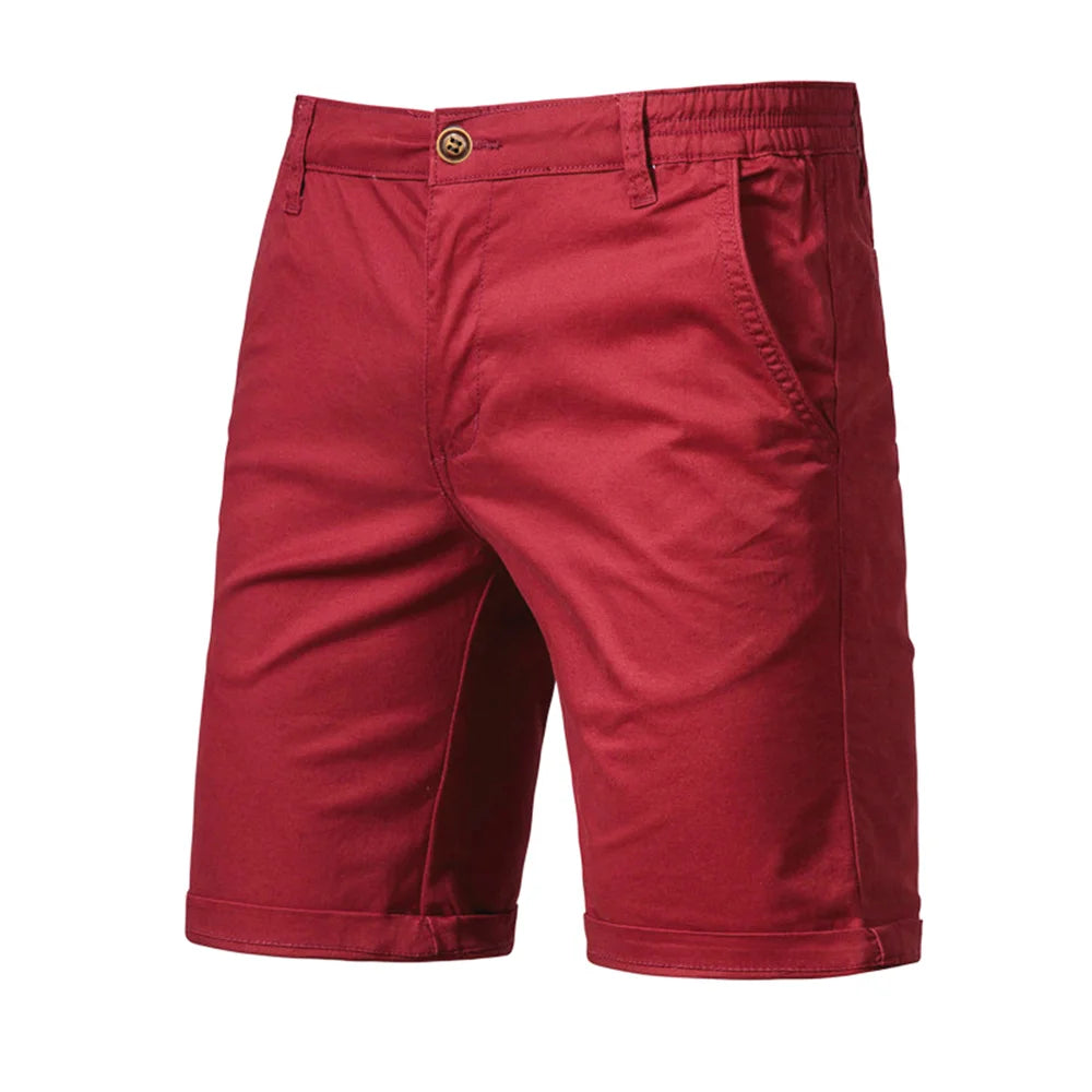 Bermuda Masculina Aithofel – Algodão Casual Social com Elástico Verão Praia