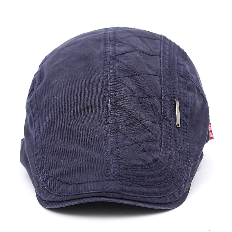 Boina de Algodão Vintage Manager - Chapéu Plano Masculino, Casquette, Estilo Retrô