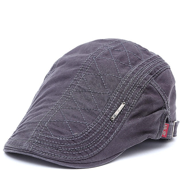 Boina de Algodão Vintage Manager - Chapéu Plano Masculino, Casquette, Estilo Retrô