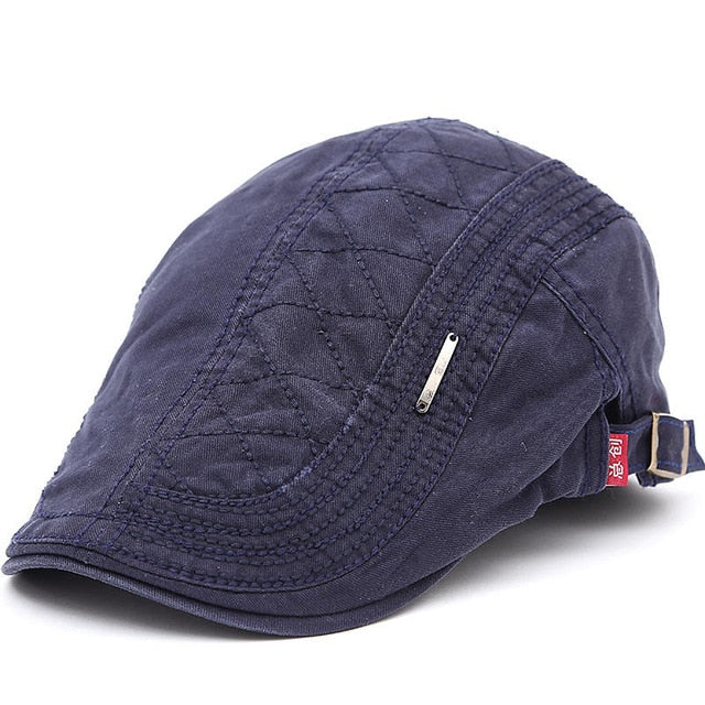Boina de Algodão Vintage Manager - Chapéu Plano Masculino, Casquette, Estilo Retrô