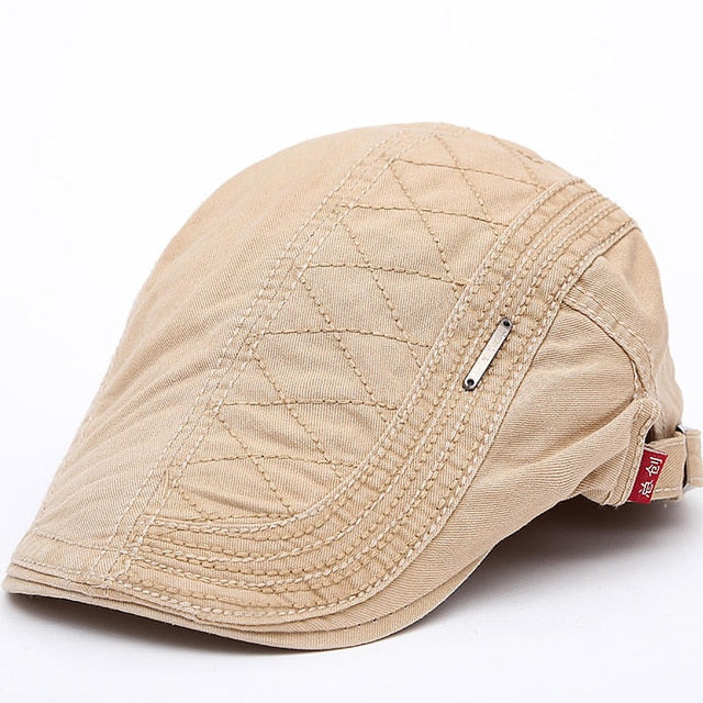Boina de Algodão Vintage Manager - Chapéu Plano Masculino, Casquette, Estilo Retrô
